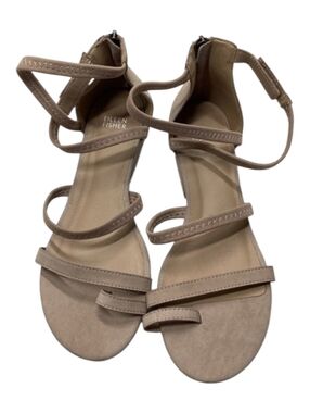 Eileen Fisher Emily Zip Sandal In Tan / Beige Size 9